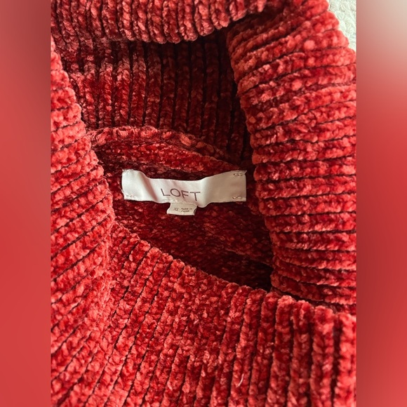 Gorgeous (!!) chenille red oversized turtleneck sweater - Picture 5 of 5